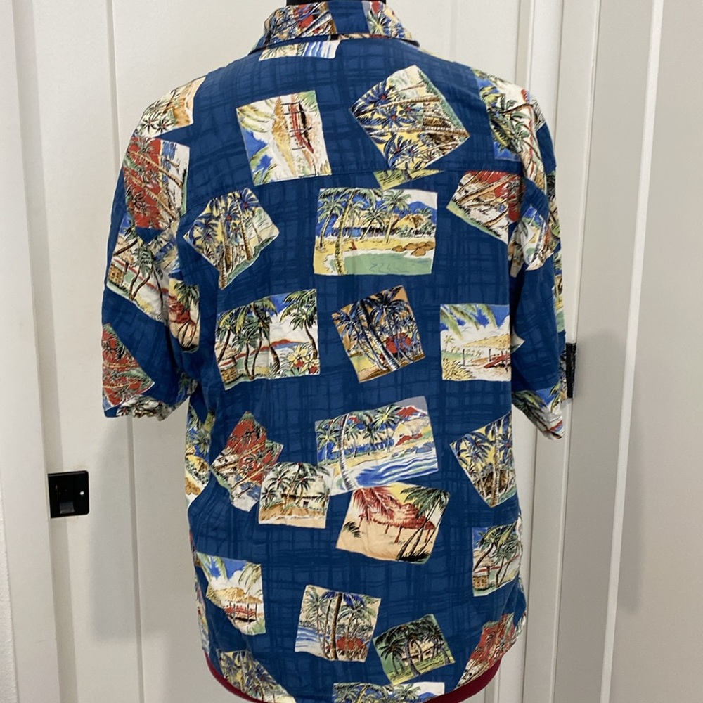 Quicksilver, Silver Edition Button Up Aloha Tropi… - image 4